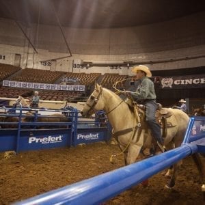 A Priefert Roping Box In Action