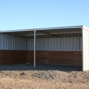 KRE 12x24 Open Front Tin And Plywood Shelter