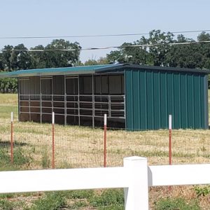 KRE 4 Stall Horse Shelter with 4' Overhange